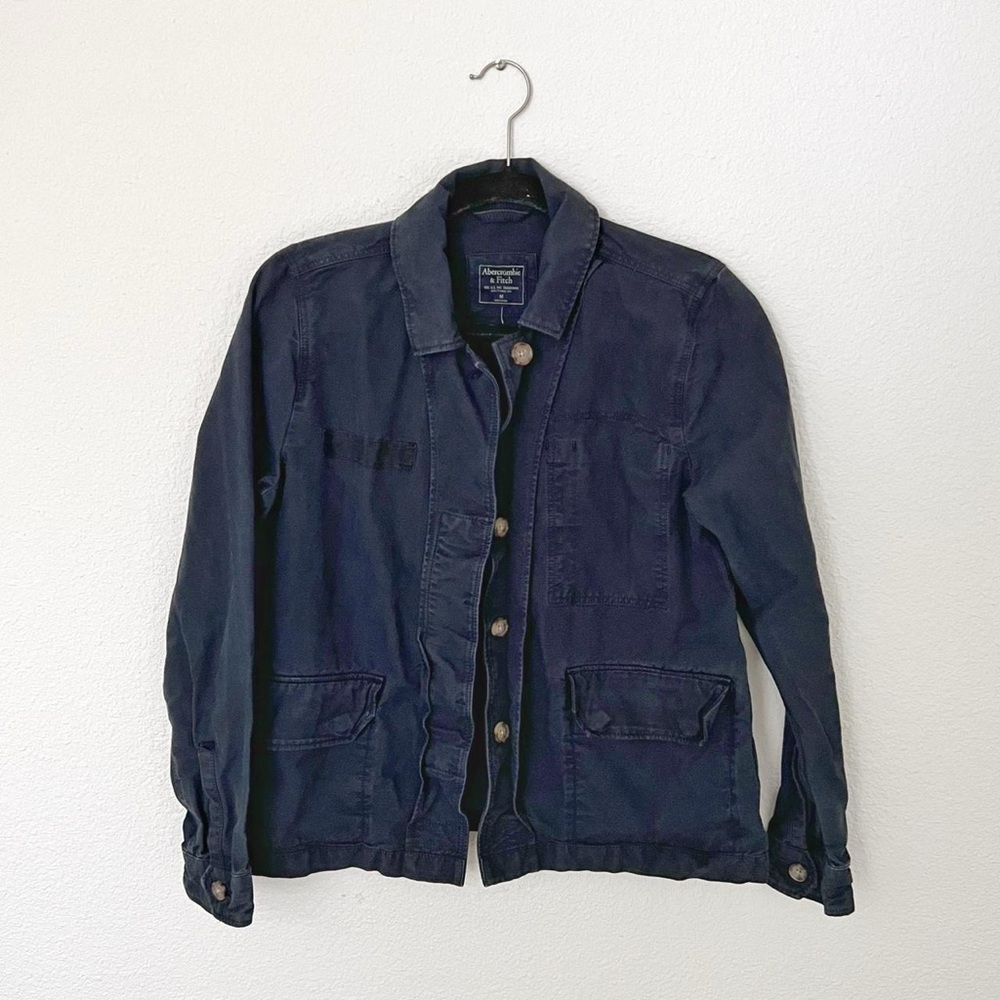 Abercrombie & Fitch Navy Blue Utility Jacket